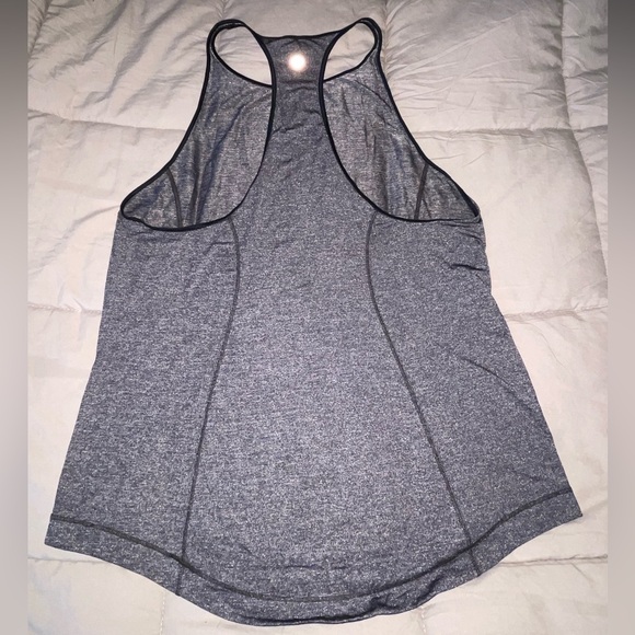 Lululemon Time To Sweat Tank My Race My Pace Heathered Black Gray Size L - Picture 7 of 13